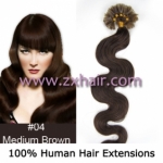 100S 20" Nail tip hair remy wave Human Hair Extensions #04