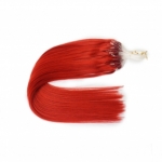 100S 16" Micro rings/loop hair 1g/s human hair extensions #red Double Beads