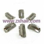40pcs clip/snap clips for hair extensions/wig/weft 28mm Silver