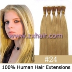 100S 18" Stick tip hair remy 0.5g/s human hair extensions #24