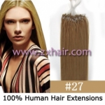 100S 20" Micro rings/loop hair human hair extensions #27