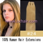 20" remy Human Hair Weft/Extensions 50" Wide #24