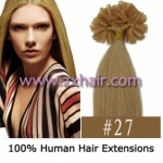 100S 18" Nail tip hair remy Human Hair Extensions #27