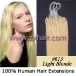 100S 22" Micro rings/loop remy hair human hair extensions #613