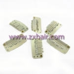 30pcs Clips/snap for Hair extensions/wig/weft 33mm Yellow!!