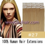 20" 50g Tape Human Hair Extensions #27