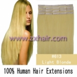 22" 60g Tape Human Hair Extensions #613