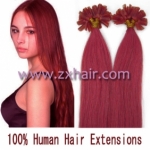 100S 18" Nail tip hair remy Human Hair Extensions #pink