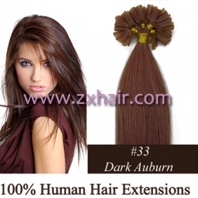 100S 22" Nail tip hair 0.5g/s Human Hair Extensions #33