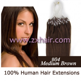 100S 22\" Micro rings/loop remy hair human hair extensions #04