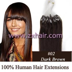 100S 24" Micro rings/loop hair remy human hair extensions #02