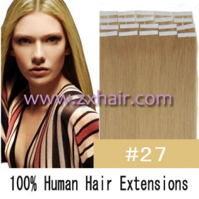 22" 60g Tape Human Hair Extensions #27