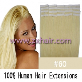 24" 70g Tape Human Hair Extensions #60