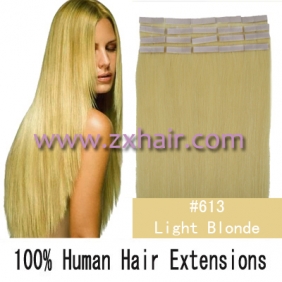 24\" 70g Tape Human Hair Extensions #613