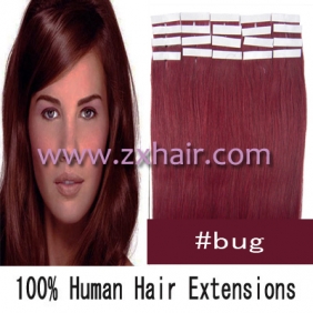 24\" 70g Tape Human Hair Extensions #bug