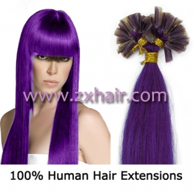 100S 16\" Nail tip hair remy Human Hair Extensions #lila