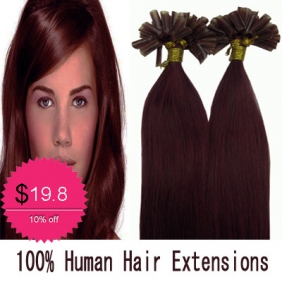 100S 18" Nail tip hair remy Human Hair Extensions #bug