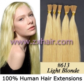100S 24\" Stick tip hair remy human hair extensions #613