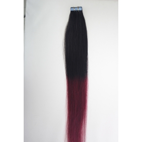 16\" 30g Tape Human Hair Extensions #1B/BUG Ombre