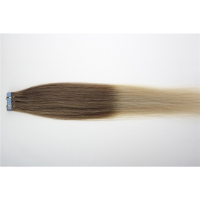 16\" 30g Tape Human Hair Extensions #12/613 Ombre