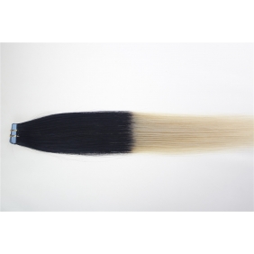 18\" 40g Tape Human Hair Extensions #01/613 Ombre
