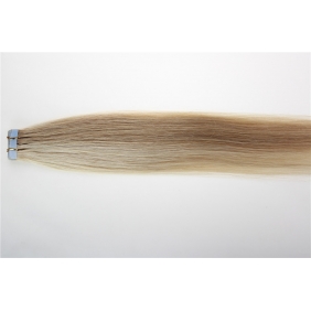 20\" 50g Tape Human Hair Extensions #27/613 Mixed