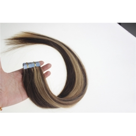 16\" 30g Tape Human Hair Extensions #4/27 Mixed